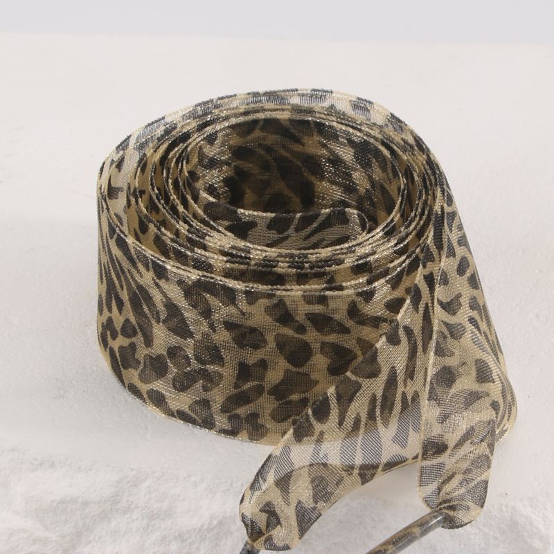 Shoe Accessories 2.5cm widened shoelaces leopard pattern silk lace shoelaces flat wide snow yarn straps_viptrois.com