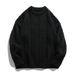 Men's Oversized Cable Knit Sweater | Vintage Loose Fit Pullover | 100% Polyester (White, Black, Beige, Dark Grey, Deep Taupe, Anchor Red)_viptrois.com