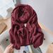 Women's Scarves new solid color cotton and linen long scarf for women autumn and winter literary long monochrome shawl thin versatile silk scarf_viptrois.com