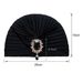 Muslim hat Alloy hanging diamond accessories Ruffled Indian Hat Solid color ethnic baotu hat Bohemian vintage hat_viptrois.com