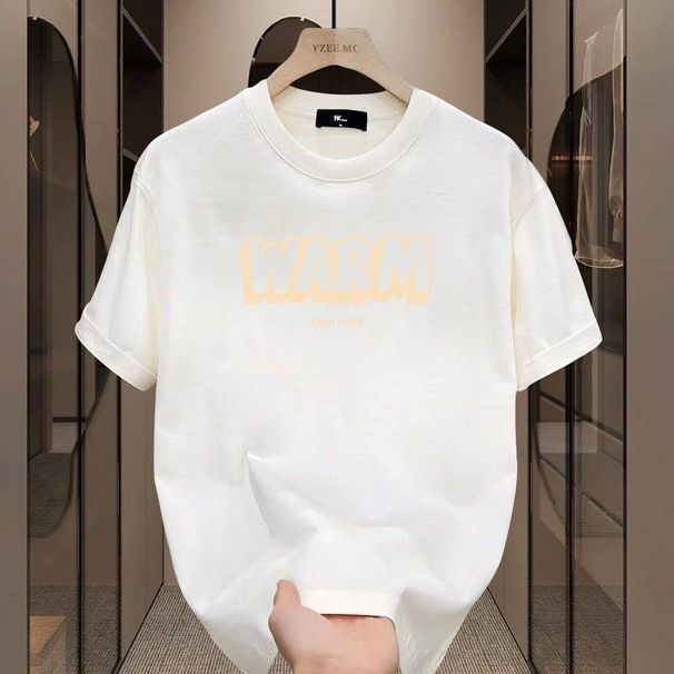 2025 summer loose men and women pullover 100% cotton short sleeve T-shirt_viptrois.com