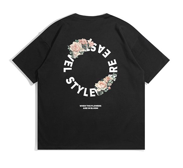 Men's Clothing Fashion Brand Letter Heavy Short Sleeved T Shirt For Loose Oversize Street Hip Hop Ins Couple Five Point Sleeves_viptrois.com