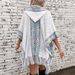Ethnic style knitted hooded tassel cape sweater shawl lady's coat_viptrois.com