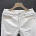 Men's Clothing White Ripped Diamond Jeans Trendy Slim Fitting Skinny Pants_viptrois.com
