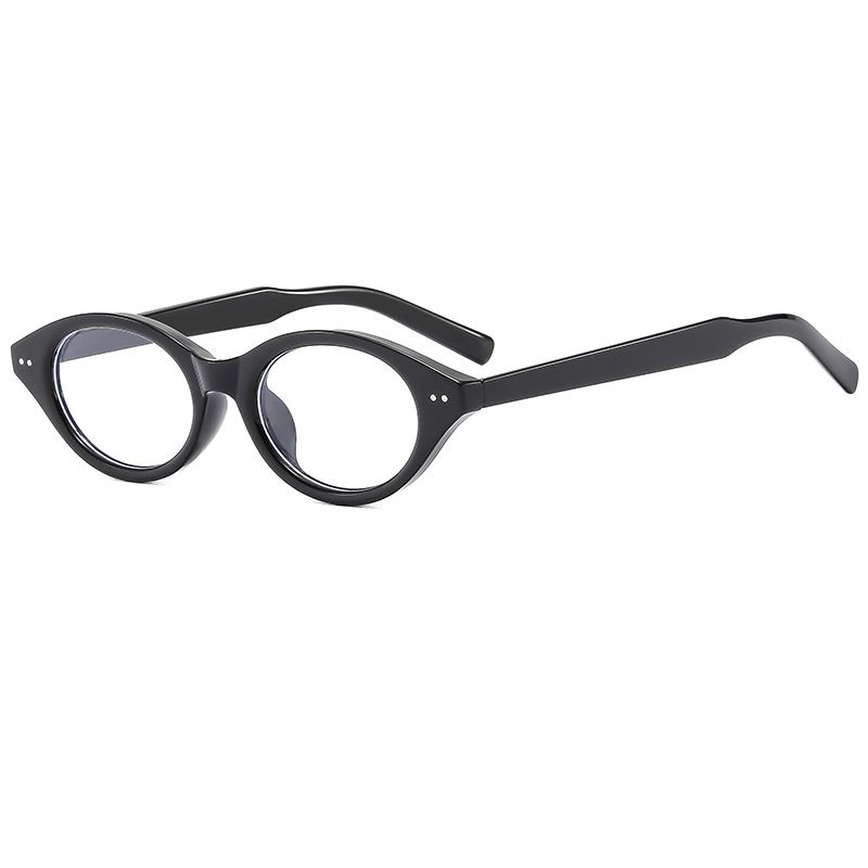 Women's Eyewear Frames Small Frame Oval Glasses For Women Fashion Retro Flat Rice Nail Cat Eye Glasses For Men_viptrois.com