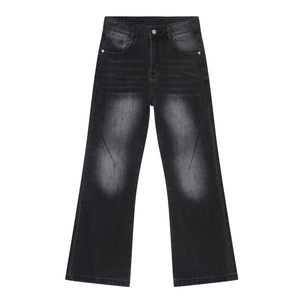 New Slim High Flared VIBE Style Washed Distressed Loose Jeans Trousers Men's Trend_viptrois.com