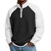 Men's Long-sleeved Polo Shirt Fashion Color Matching Printing Large Size Spring And Autumn Waffle_viptrois.com