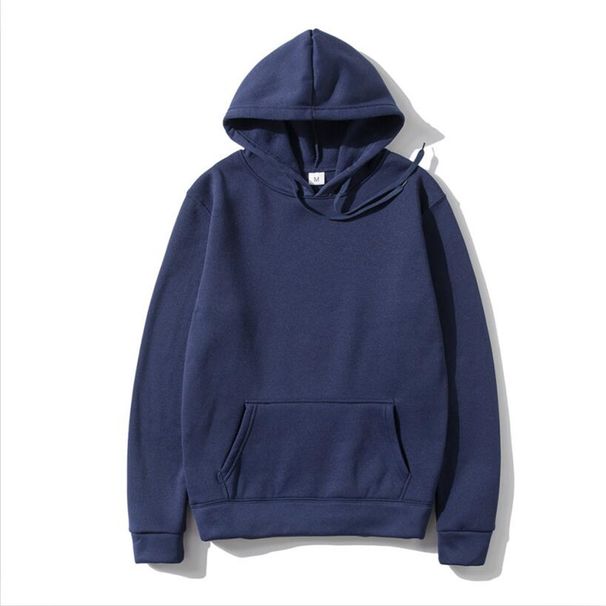 Herbstmode Lose Oberteile Einfarbig Kapuzen-Polyester-Herren-Sweatshirt Einfach Lässig_viptrois.com
