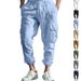 Men's Clothing Solid Color Overalls Linen Breathable Sports Pants Summer Fashion_viptrois.com