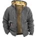 Lamb Wool Men's Sweater Autumn And Winter Fleece Thickened Hooded Sportswear Casual Cardigan Warm Jacket_viptrois.com