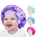 Children's milk silk ribbon headscarf hat baby satin nightcap knotted shower cap JDKB-21B_viptrois.com
