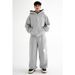 Streetwear Hoodie & Jogger Set - American Hip Hop Style Zip-Up Fleece-Lined Hooded Sweatshirt With Graphic Print, Matching Pants_viptrois.com