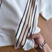 Men's Clothing Contrast Striped Ice Knitted Short Sleeved Polo Shirt Summer New Shirt Collar Design Slim Fit Half Sleeved T Shirt_viptrois.com