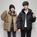 Men's Clothing Winter New Short Thickened Jacket Men's Fashion Brand Trendy Wide Lapel Hong Kong Style Old Flower Down Jacket Unisex_viptrois.com
