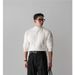 Pure White Stretch Half Turtleneck Base Sweater For Men, Thin Lightweight, Mature And Simple, Skin-Friendly, Comfortable,_viptrois.com