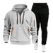 Men's Sports Sweatshirt And Sweatpants Set Autumn Winter Zipper Hoodie With Multi Pockets Plain Design Comfortable Sportswear_viptrois.com