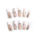 French Temperament Diamond Hand Made Nails With Flowers And Butterflies Long Hand Made Nails High Quality Goods_viptrois.com