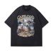 Men's Clothing High Street Fashion Short Sleeved T Shirt Retro Band Direct Spray Printing Washed Heavy Cotton Vintage T Shirt_viptrois.com
