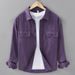 Cotton Casual Shirt Men's Long Sleeved Loose Versatile Top Workwear Double Pocket Shirt Jacket_viptrois.com