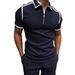 2025d Spring Summer 2025 New Polo Shirt Zipper Plaid Men's T-Shirt Top_viptrois.com