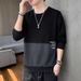 Spring And Autumn Hoodies For Men, Trendy Loose Long Sleeved T-Shirts, Versatile Base, Korean Version Autumn Men's Tops_viptrois.com