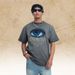 street Style Plaid Print Reverse-dyed Distressed Frayed Edge Washed Men's T-shirt Trendy Brand T-shirt_viptrois.com