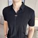 Korean Style Slim Fit Men's Polo Shirt Thin Short Sleeved Ice Silk Cotton High Elasticity V Neck Patchwork T Shirt for Summer_viptrois.com