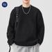 Pure Muqiu Men's Clothing | Two-Piece Colo-Block Textued Pine Gid Thick Yan Men Loose Wam Reto Knitted_viptrois.com