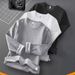 Men’s Fleece-Lined Long Sleeve T-Shirt – Soft Thermal Round Neck Top For Autumn & Winter (Dark Gray/Navy/Black, M-5XL)_viptrois.com