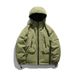 Men's Utility Workwear Jacket – Multi-Pocket Winter Coat, Streetwear Bomber With Detachable Hood & Reinforced Stitching_viptrois.com