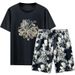 Men's Clothing Quick Drying Short Sleeved T Shirt for Men in Summer, Large Size T Shirt, Plus Size Fat, Loose Men's Shorts, Sports Suit_viptrois.com