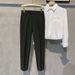Men's Straight Leg Slim Fit Casual Trousers Elastic Waistband On Both Sides Spring Autumn_viptrois.com