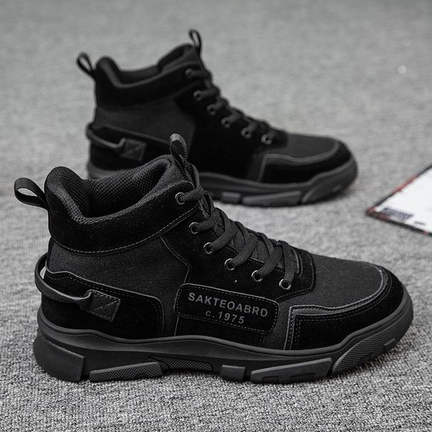 Men's Martin Trendy 2025 New Autumn High-top British Work Boots Casual Mid-top Fashion Cotton Shoes For Men_viptrois.com