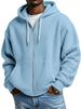Cross-Border European And American New Heavyweight Long-Sleeve Hooded Jacket Men, Solid Color Loose Trendy Men's_viptrois.com