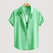 Men's Business Commuter Short Sleeved Shirt Solid Color Summer New Exclusive Supply_viptrois.com