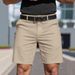 Men's Clothing Men's Solid Color Business Golf Sports Shorts Five Point Dress Pants For Formal & Casual Summer Color Block_viptrois.com
