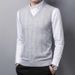 Men's Autumn And Winter New V Neck Knitted Vest Casual Pullover Solid Color Sleeveless Twisted Sweater Vest Bottoming Shirt_viptrois.com