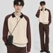 Men's Clothing Autumn And Winter New Lapel Sweater For Men Couple Contrast Color Half Zipper Polo Pullover Business Sweater Jacket_viptrois.com
