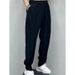 New Drape Ice Silk Nine-inch Casual Pants For Men, Summer Straight-leg Loose Wide-leg Pants, Trendy Brand Sports Pants_viptrois.com