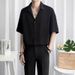 Ice Silk Short-sleeved Shirt For Men, Summer Bestseller, High-end Feel, Loose And Casual Shirt_viptrois.com