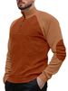 The New Men's Outdoor Sleeved Casual Stand-up Collar Loose Corduroy Long-sleeved Sweatshirt Of The 2025 European Code Spring And Autumn Collection_viptrois.com