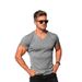 Men's Breathable V-Neck T-Shirt – Summer Athletic Fit, Quick-Dry Casual Short Sleeve Tee For Sports & Everyday Wear_viptrois.com