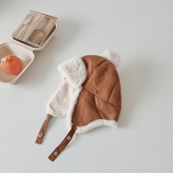 Kids'caps Winter baby boys and girls autumn and winter children with velvet ear protection hats_viptrois.com
