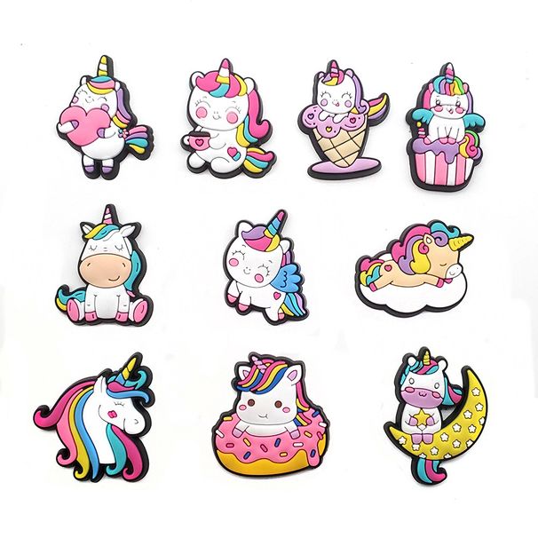 10 Cute Unicorn Shoe Buckle Cartoon Fun Decorative Buckle_viptrois.com