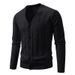 Men's Casual Knit Cardigan Sweater – Vintage Cable Design, Loose Fit V-Neck Long Sleeve Open Front Coat (Machine Washable) –_viptrois.com