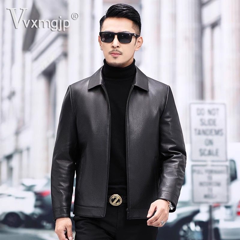 "Luxury Men's Mink Fur Lined Parka – Premium Haining Goat Leather, Down-Filled Winter Coat, Ultra-Warm & Stylish"_viptrois.com