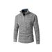 Men's Half-Zip Fleece Lined Sweater - Warm Winter Knit Pullover For Casual & Business_viptrois.com