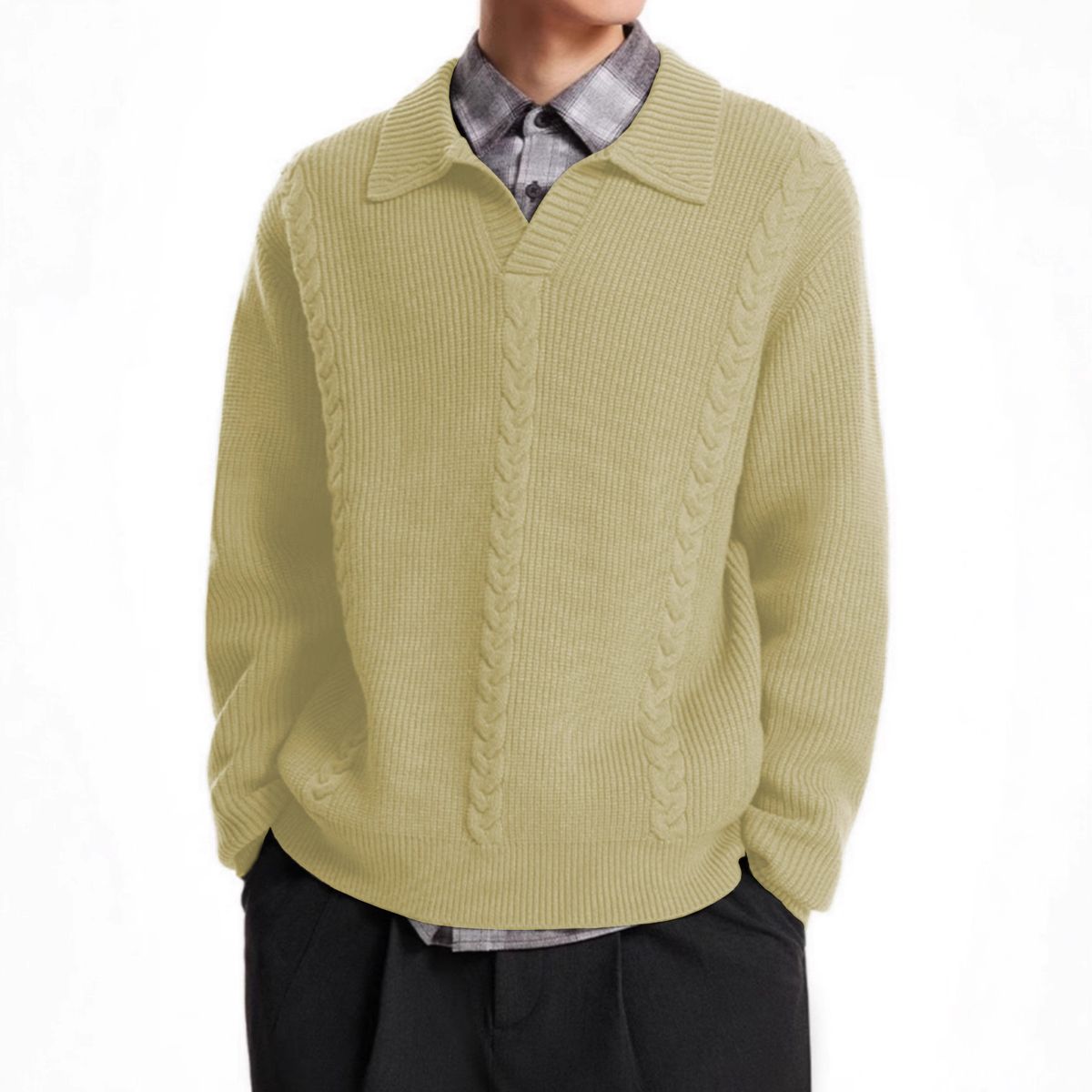 Men's Autumn And Winter New Style Trend Loose Versatile Knitted Top_viptrois.com