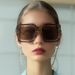 Colored Fashion Trend Sunglasses Square Large Frame Hollow Sunglasses Style Sun Visor_viptrois.com