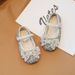Girls' Princess Shoes Korean Style 2023 Spring and Autumn New Arrival Girls' Bow Single-Layer Shoes Fashion Flash Diamond Girl's Crystal Shoes_viptrois.com